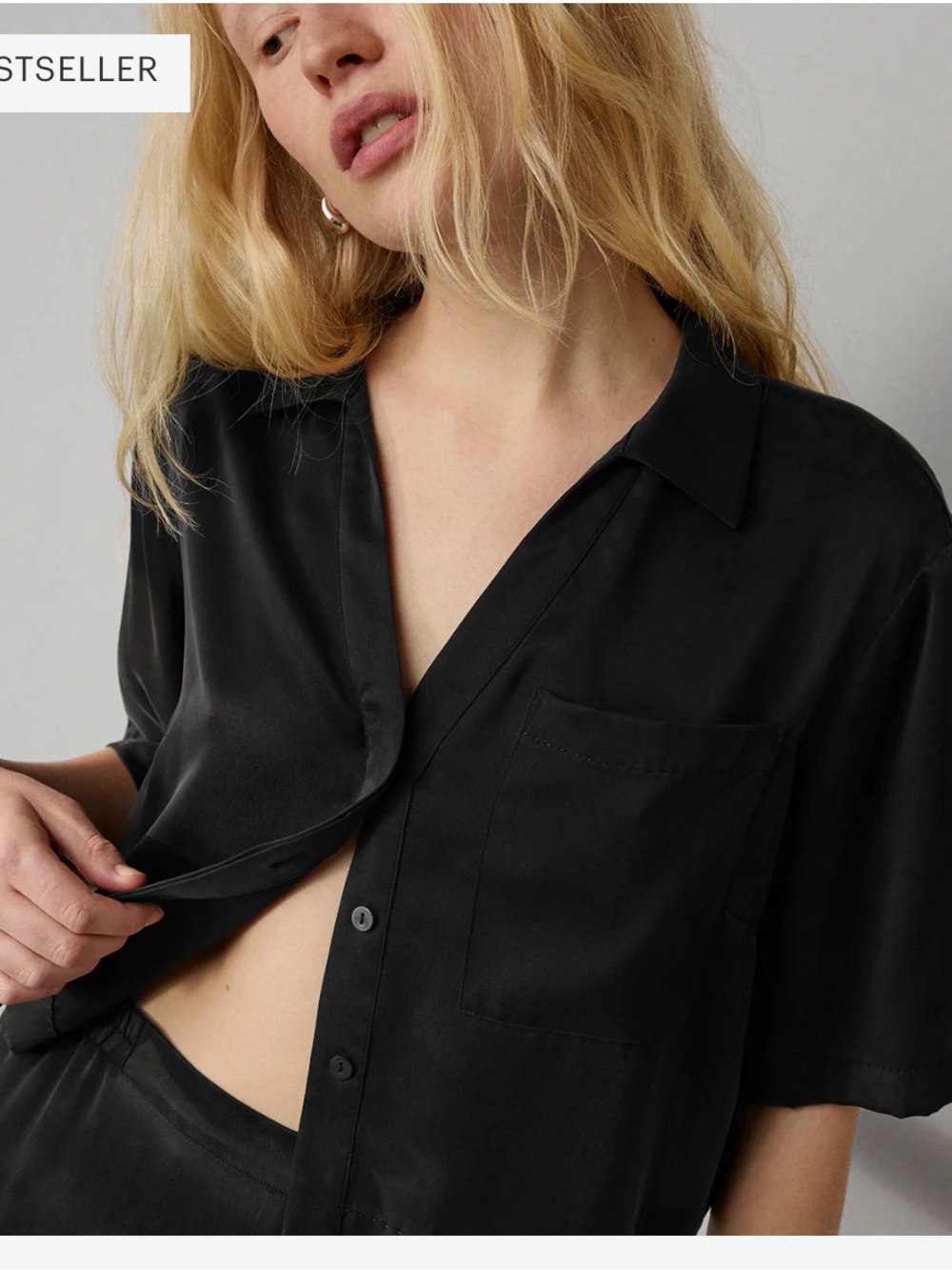 Lunya washable silk pajama set top and shorts